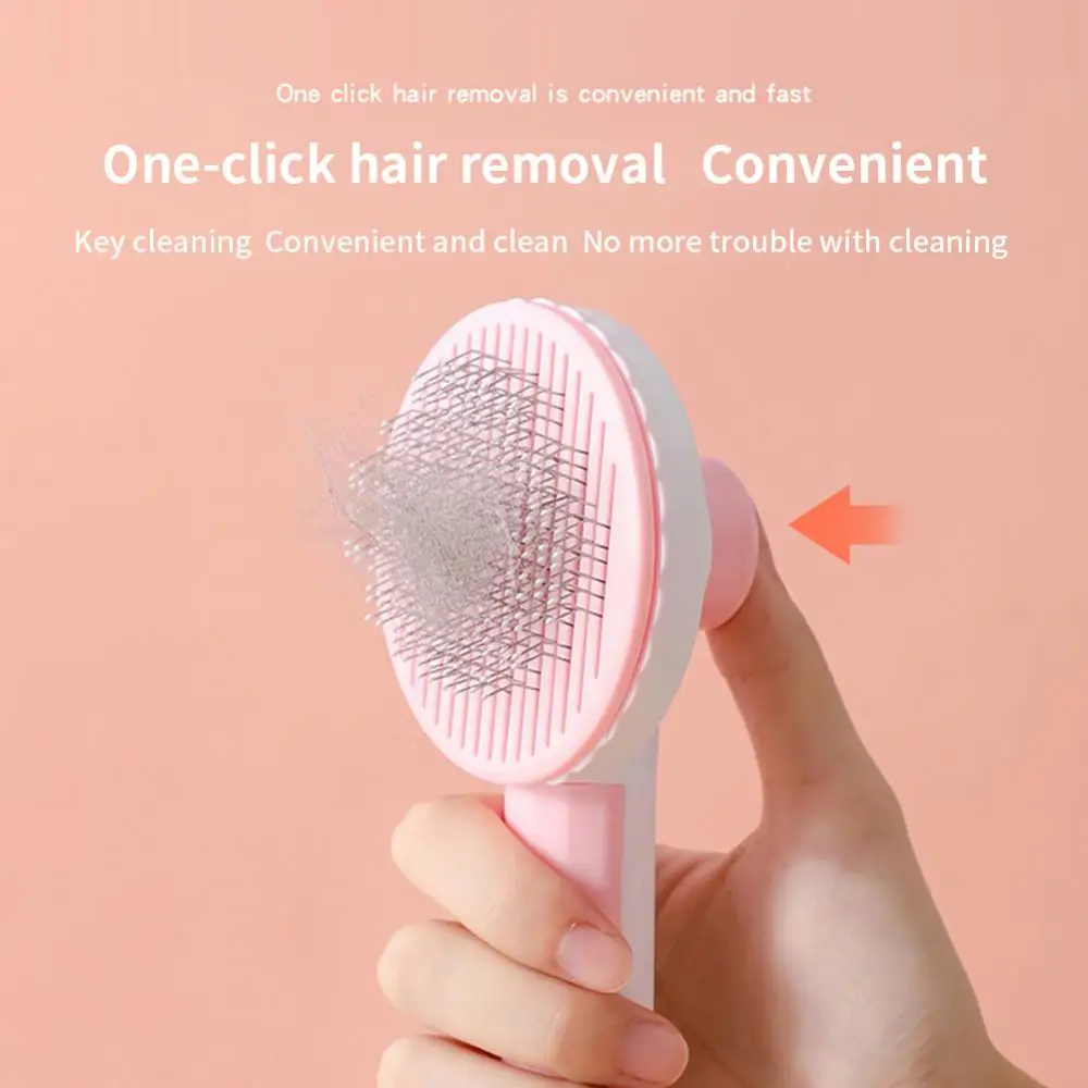 

Multi-function Reduce Hair Loss Self Cleaning Slicker Brushes Promote Blood Circulation Cat And Dog Hair Combs For Cats Dogs