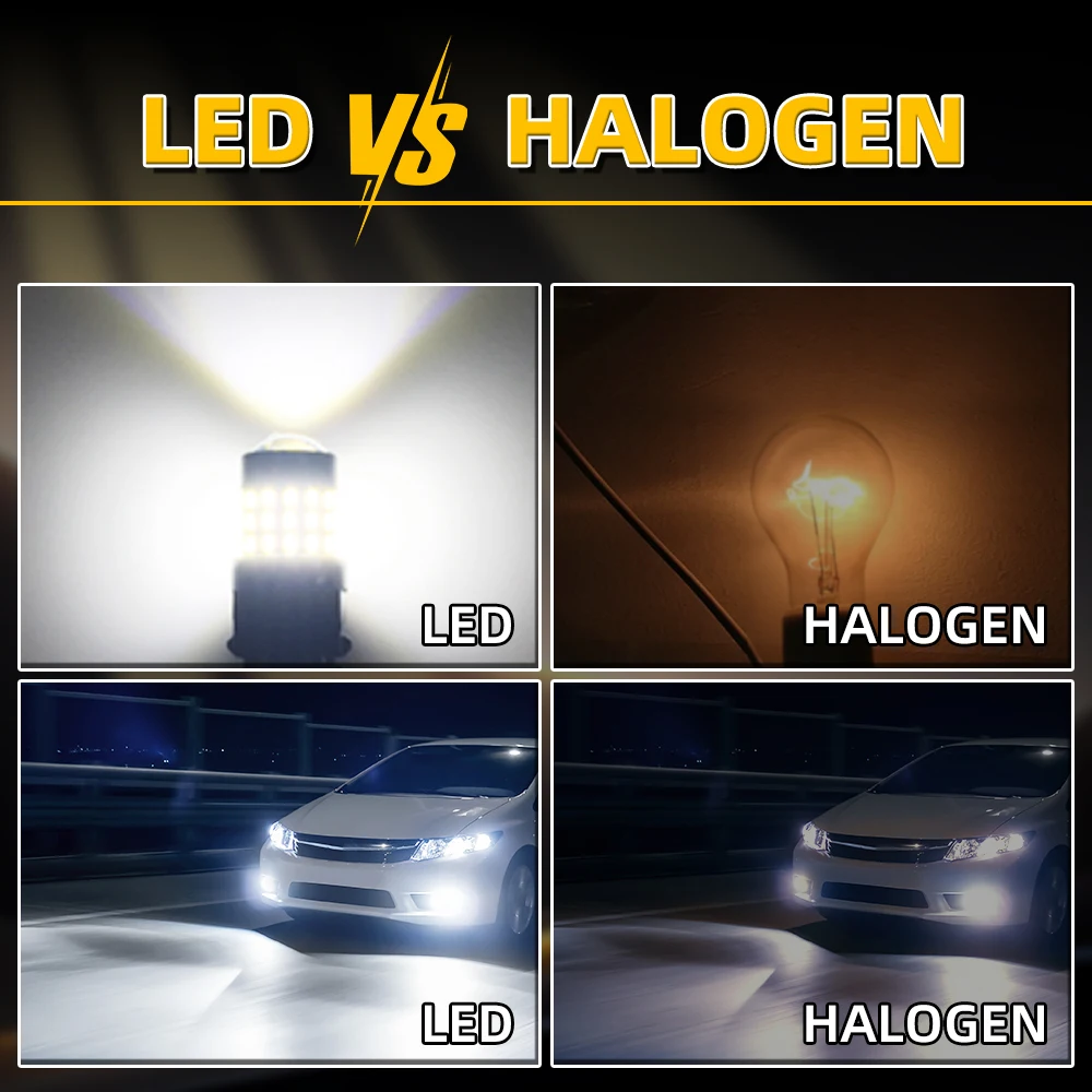 Автомобильные фонари заднего хода 1157 BAY15D P21/5W светодиодный 6000K стоп-сигналы