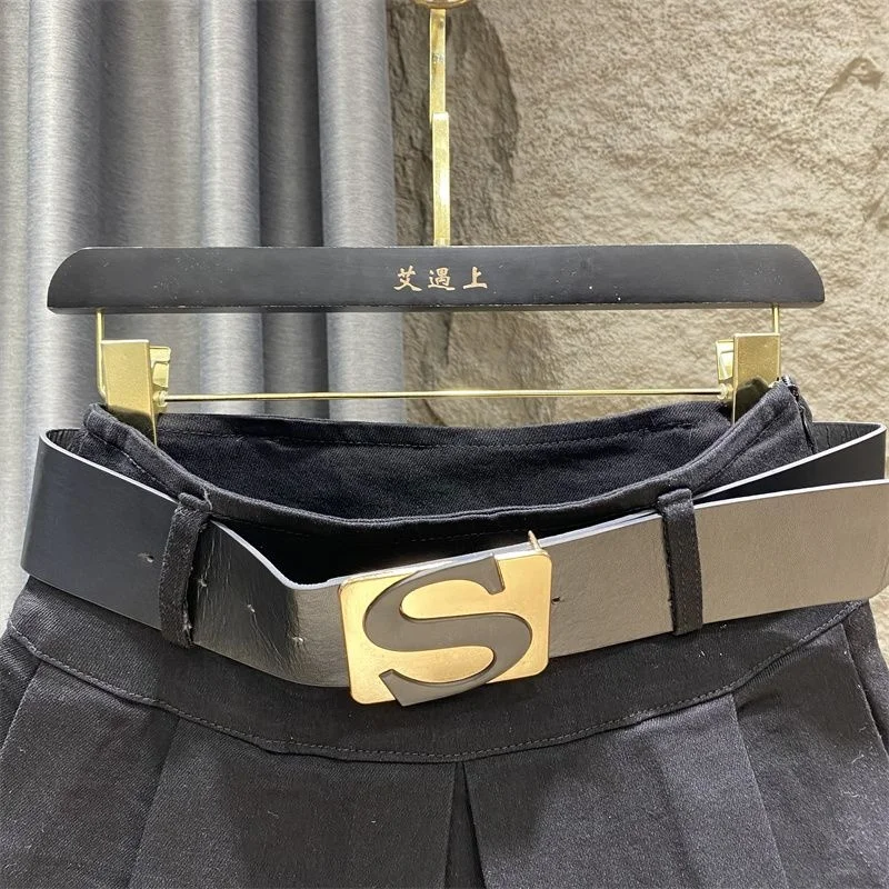 Anti glare A-line Spicy Girl Pleated Skirt 2023 Summer New Elastic Slim Wrapped Hip Denim Half Skirt Short Skirt