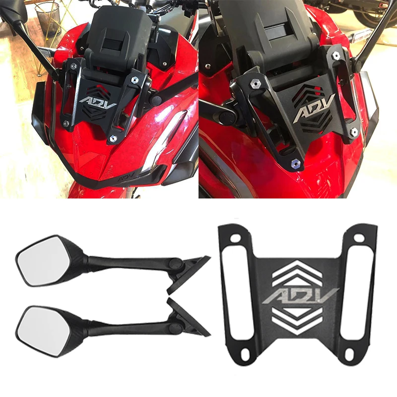 

MTKRCING For ADV 150 adv150 2019 2020 Motorcycle Accessories Rear Side Mirror Adapter Fixed stent Holder Rear Mount