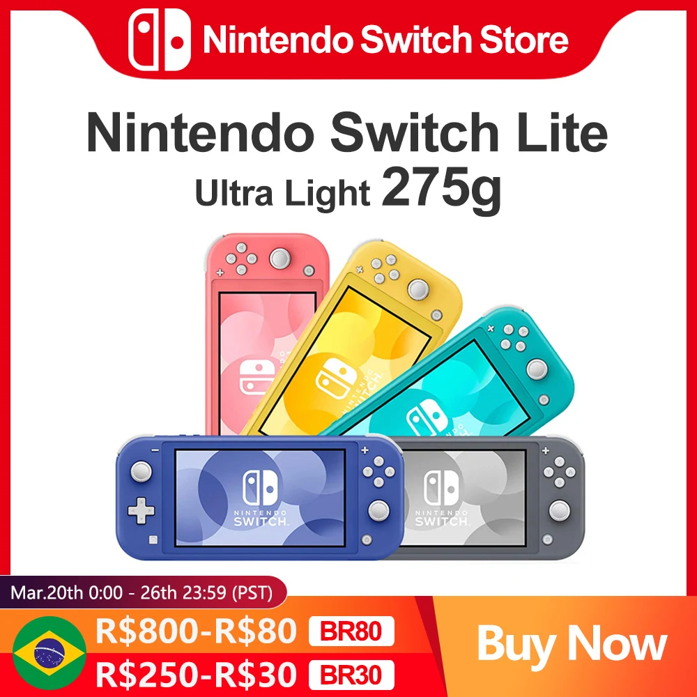 Nintendo Switch Lite Unlocked Handheld Game Console 275g Lightweight and Portable Built in Joy Con Controller Multiple Color