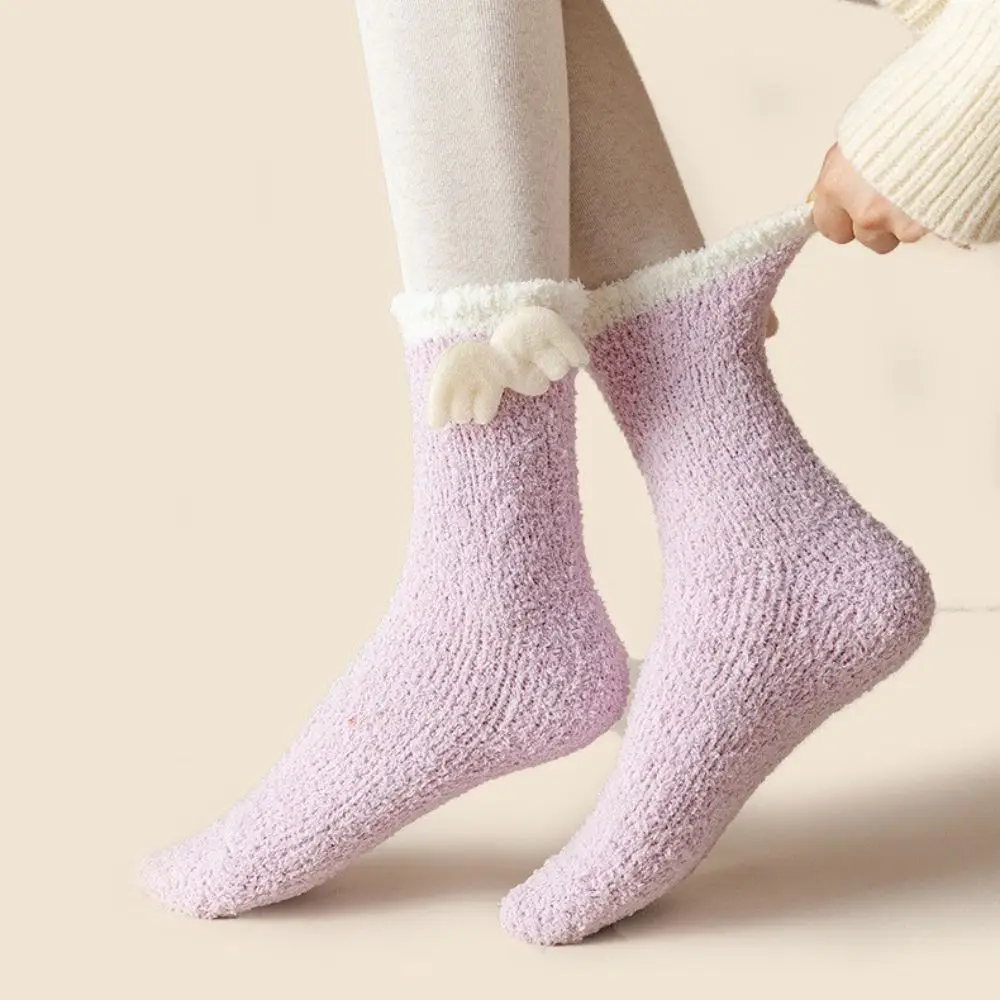 

Winter Cute Fluffy Home Sleeping Breathable Student Socks Coral Fleece Socks Floor Socks Women Thicken Socks