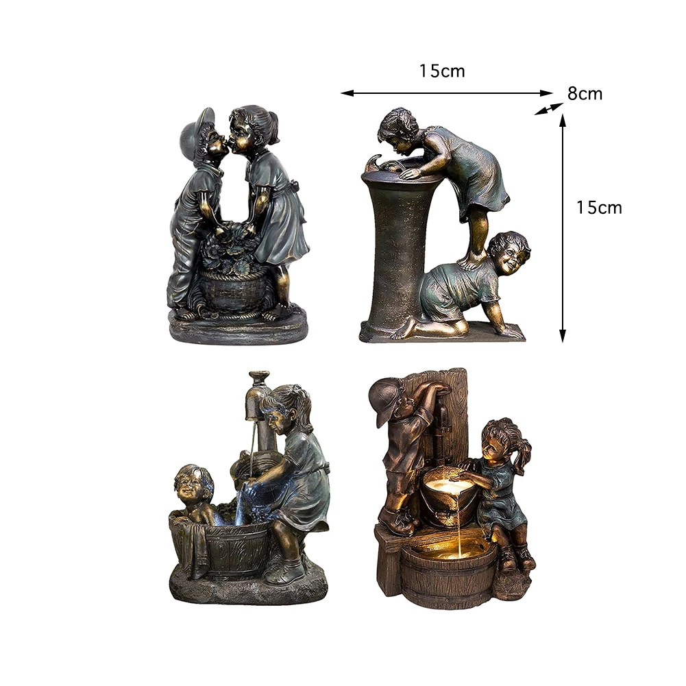 Полимерная креативная статуя маленький мультяшный персонаж полимерный мальчик