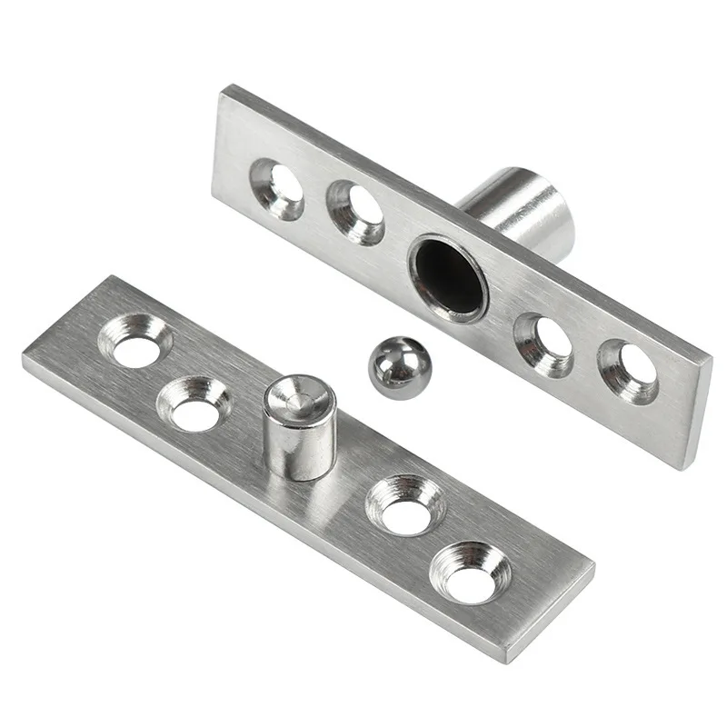 1pcs Stainless Steel Rotating Door Hinge, 360 Degree Rotation Axis, Up and Down Locating Shaft, Hidden Pivot, Supplies