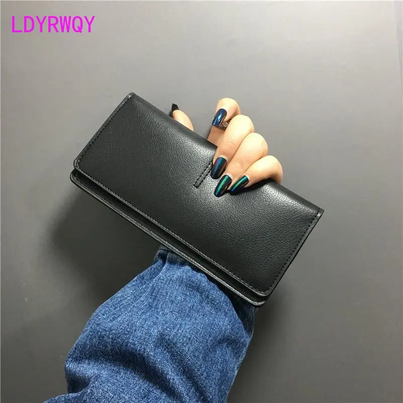 2023 New Women's Wallet Women's Long Simple Retro Slim Card Bag Fashion Wallet