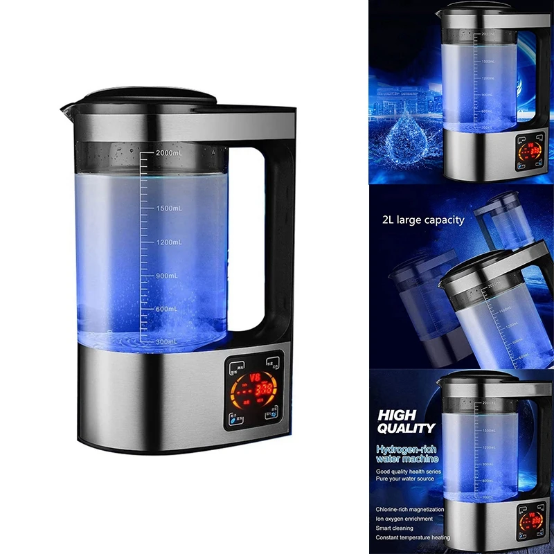 

2L Electric Hydrogen Rich Water Kettle Water Ionizer Machine Water Filter Drink Hydrogen Water Generator