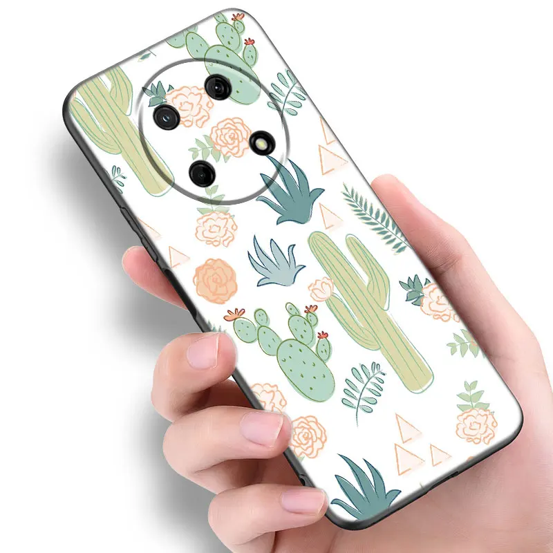 Винтажный чехол для телефона с изображением кактуса и цветов Huawei Nova Honor Mate 8 9 20 30 40