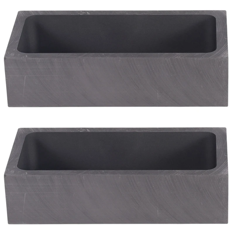 

2 Pieces 1 KG Graphite Ingot Mold Crucible Mould For Melting Casting Refining Gold Silver Metal Aluminum Copper Brass