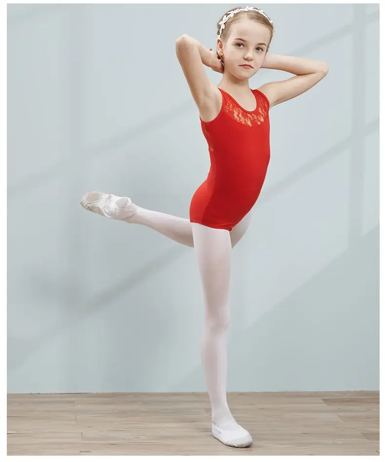 

Детский хлопковый балетный трико без рукавов для девочек и детей, летняя танцевальная тренировочная одежда, костюм для выступления на сцене C22086