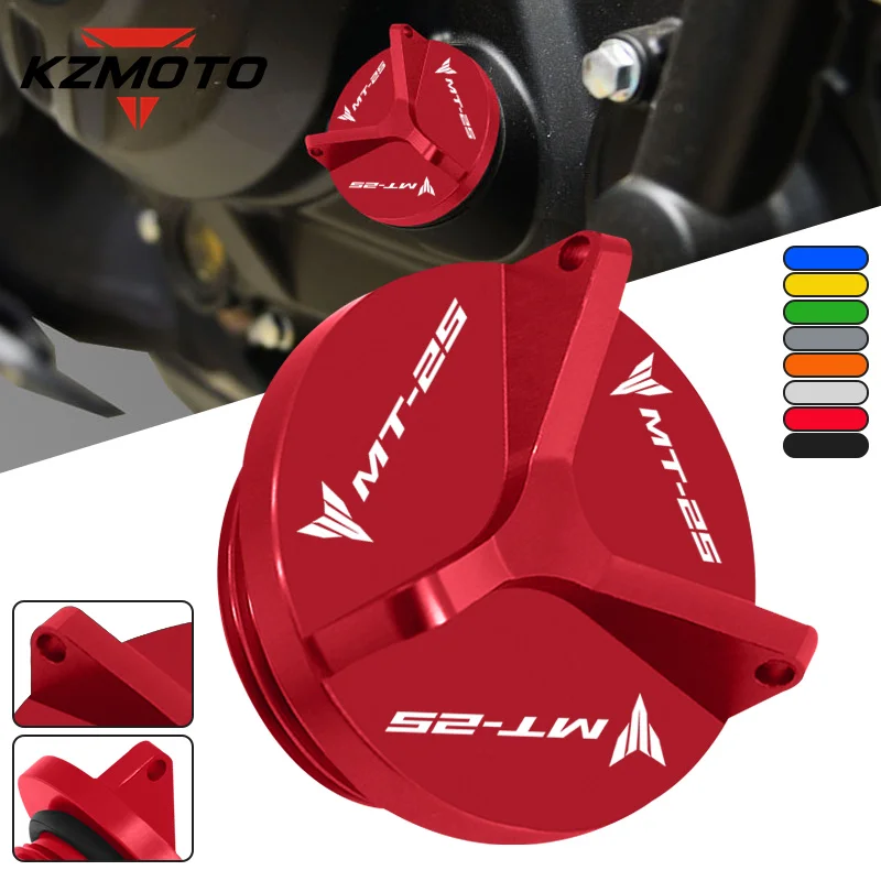 

Motorcycle Accessories For Yamaha MT25 MT-25 2016-2020 2021 M27*3 Engine Oil Cup Cover Screw Oil Filler Drain Plug Sump Nut Cap