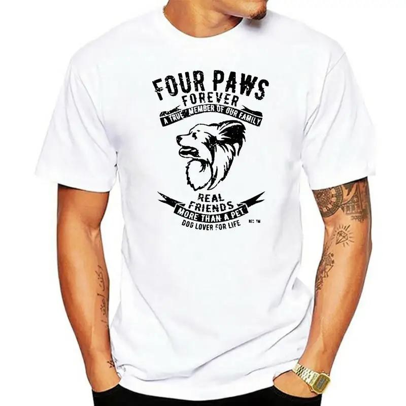 

Футболка мужская летняя с принтом «четыре лапы» и круглым вырезом