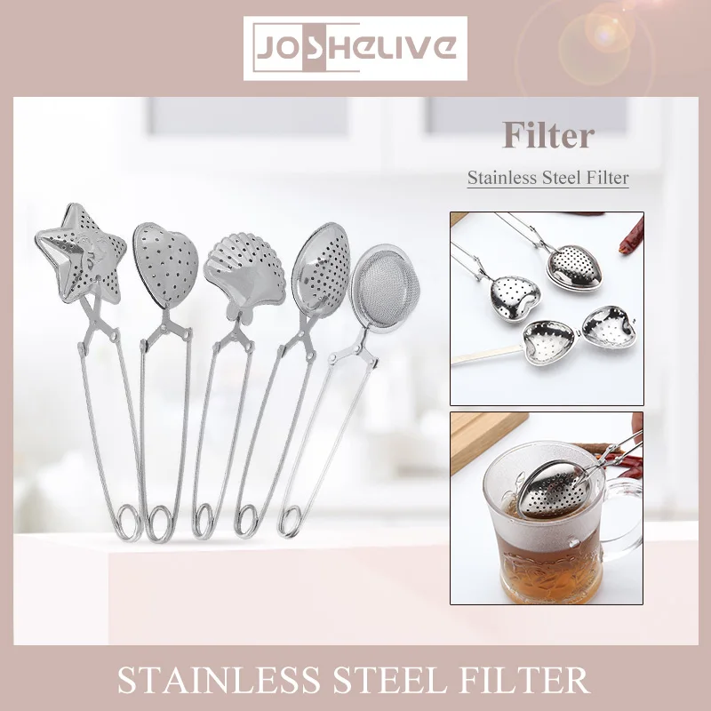 

Stainless Steel Tea Filter Line Handle Coffee Ball Bulk Tea Drip Seasoning Hot Pot Sphere Mesh Herb Spice Strainer Diffuser Bags