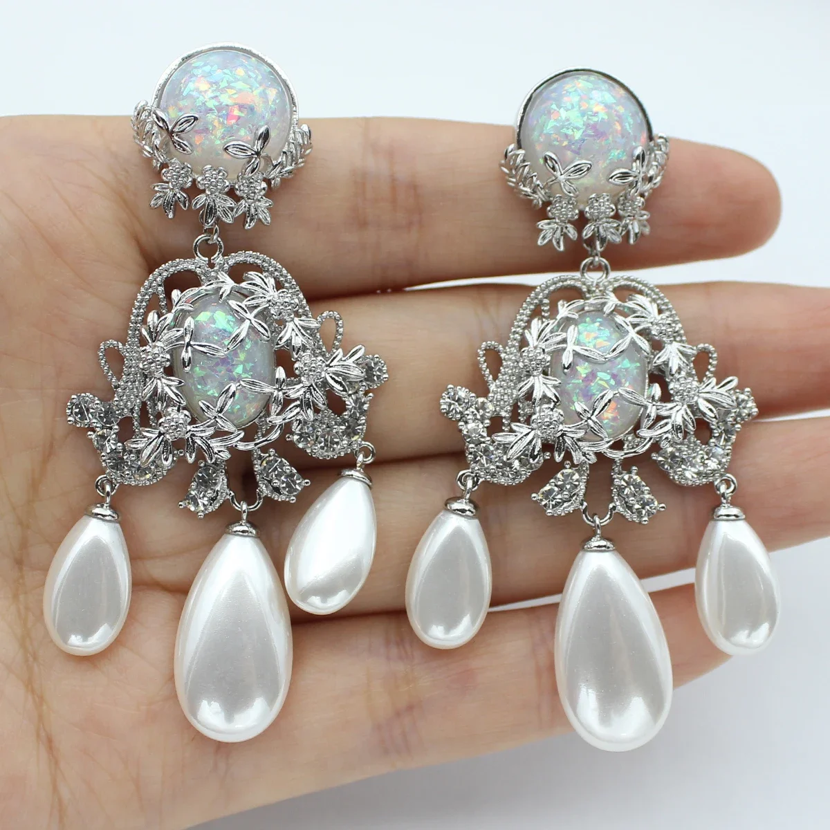 Роскошные ювелирные изделия женские серьги большая Длинная кисточка жемчуг