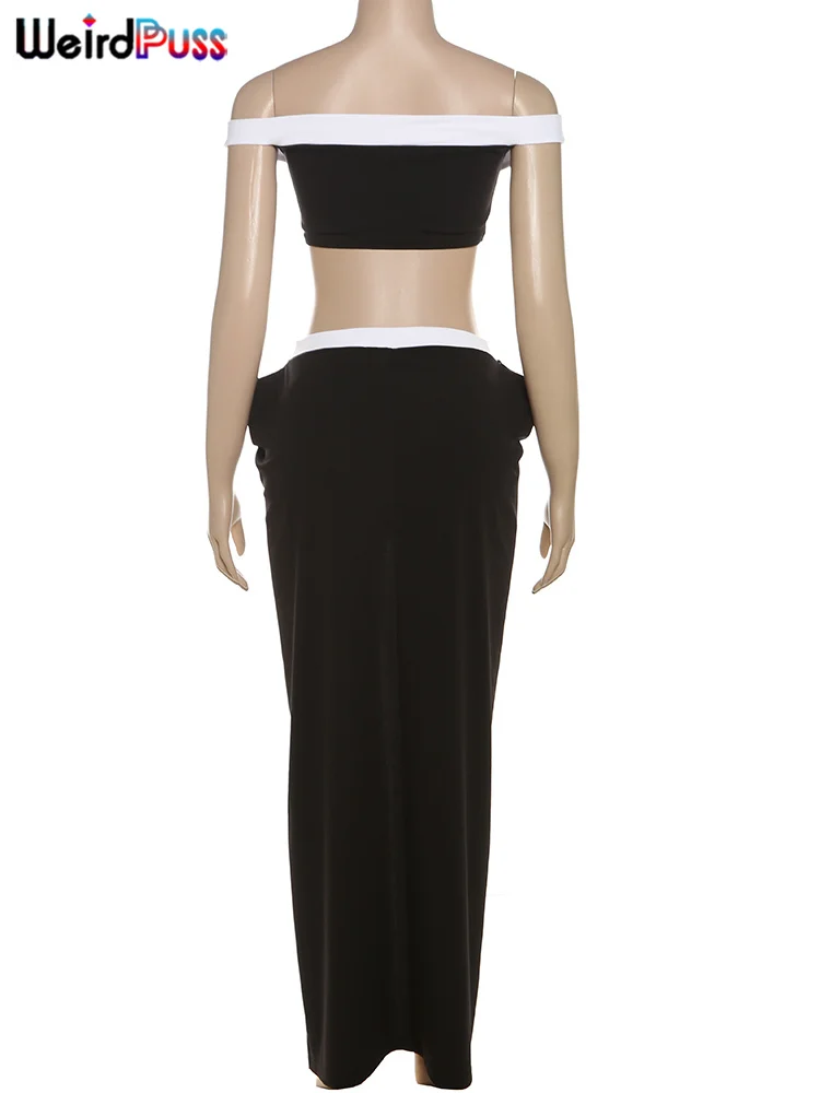 Weird Puss сексуальный комплект из 2 предметов с белой окантовкой Y2K летние трендовые