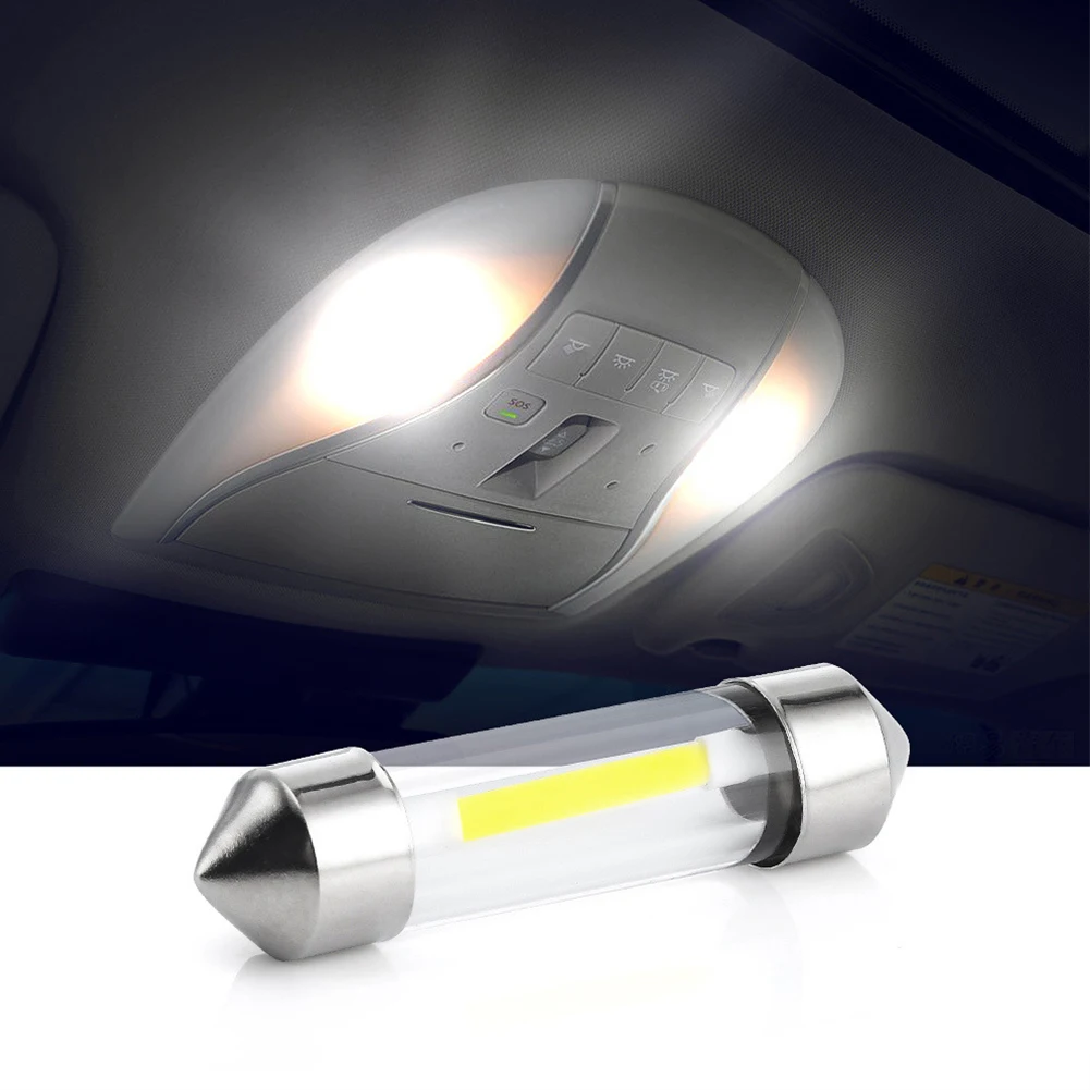 

10 PCS Car LED Festoon Dome 31mm 36mm 39mm 41mm C5W Car Light Bulbs 6000k White Reading License Plate Lamp 12V led Light Bulb