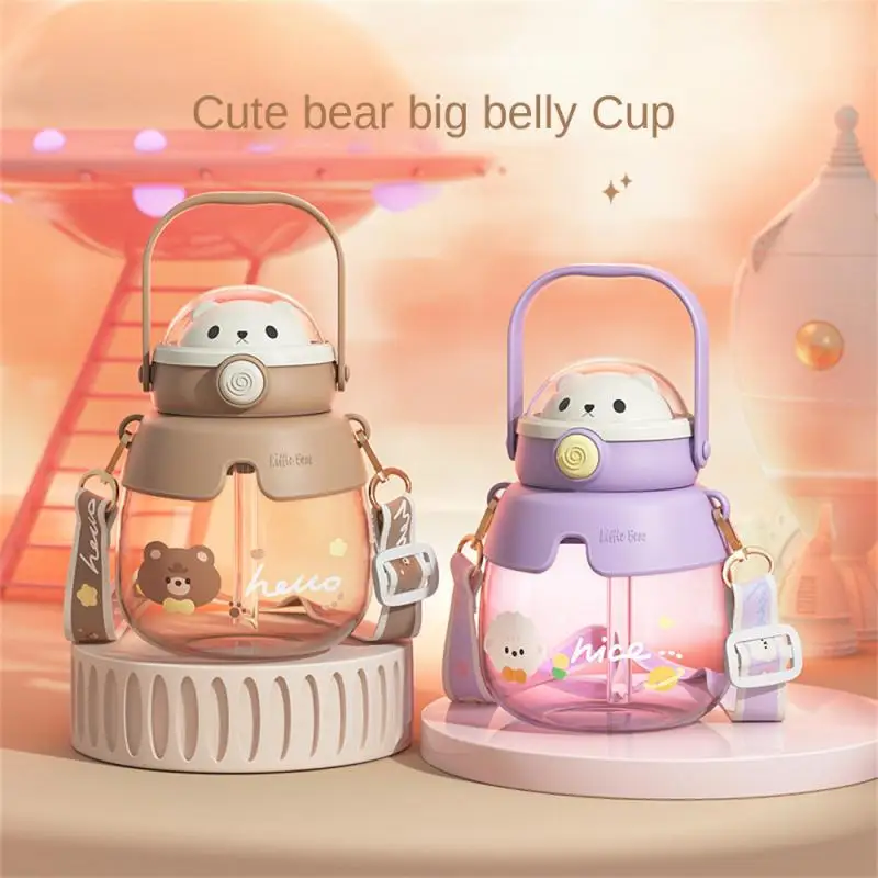 

Sports Water Bottle Summer Female Color High Temperature Resistant Portable Outdoor Travel Drinkware Water Cup Plastic Belly Cup