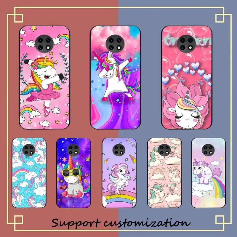 

Pink Unicorn Rainbow Phone Case For Redmi Note 4 X 5 A 6 7 8 Pro T 9 Pro 9S 10 Pro 11 Pro 11S 11Epro PocoM3pro