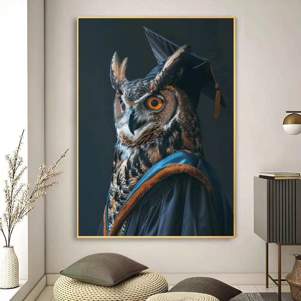 Забавные Животные стильный шимпанзе Сова крокодил в костюме C плакаты Наклейки