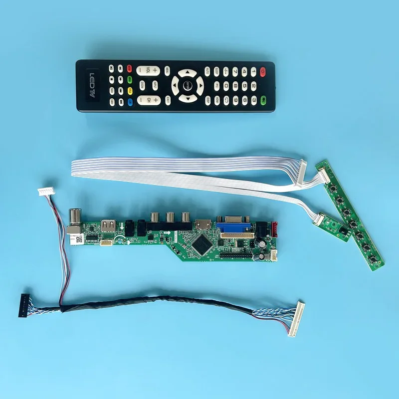 

Плата контроллера для CLAA102NA0ACW CLAA102NA2CCN, 1024*600, 30-контактный LVDS ЖК-дисплей, ТВ, аналоговый сигнал, 10,2 дюйма, комплект «сделай сам», USB + AV + HDMI + VGA