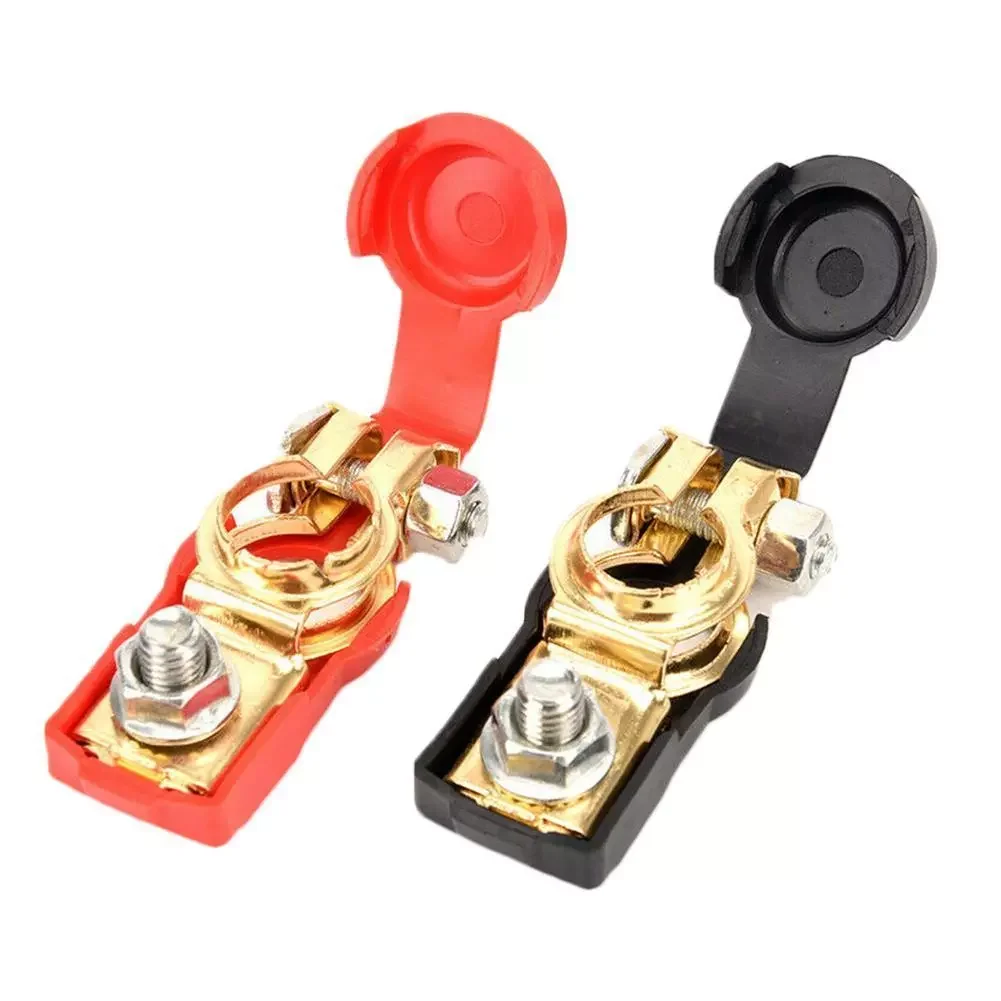 

Auto Quick Release Battery Terminal Connector Clamps Copper Clamps Copper Cap Clips For Car UTV Tractor Truck