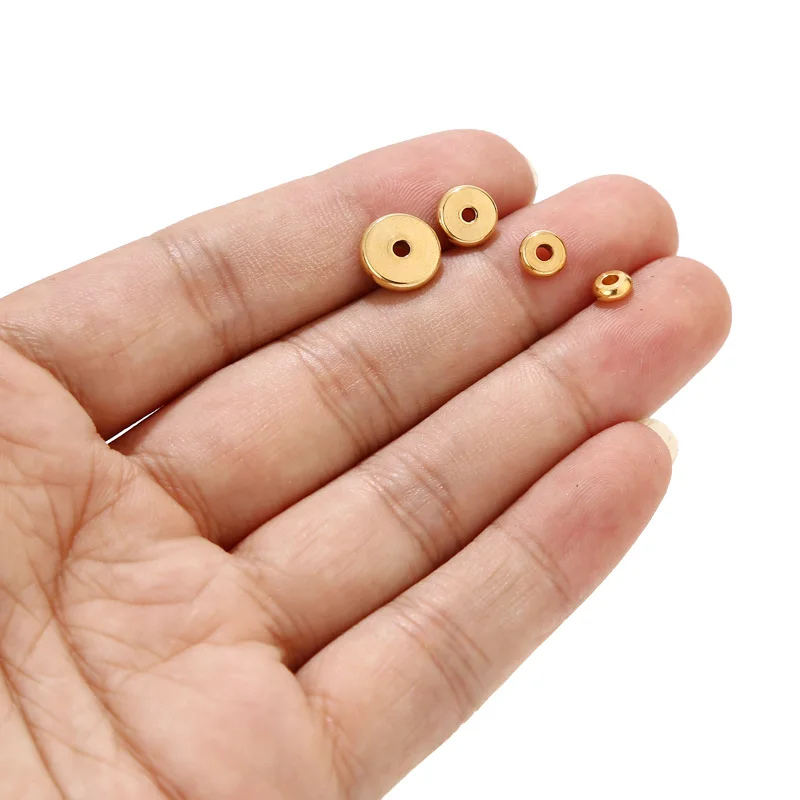 20 шт. бусины из нержавеющей стали 4 мм 6 8 10