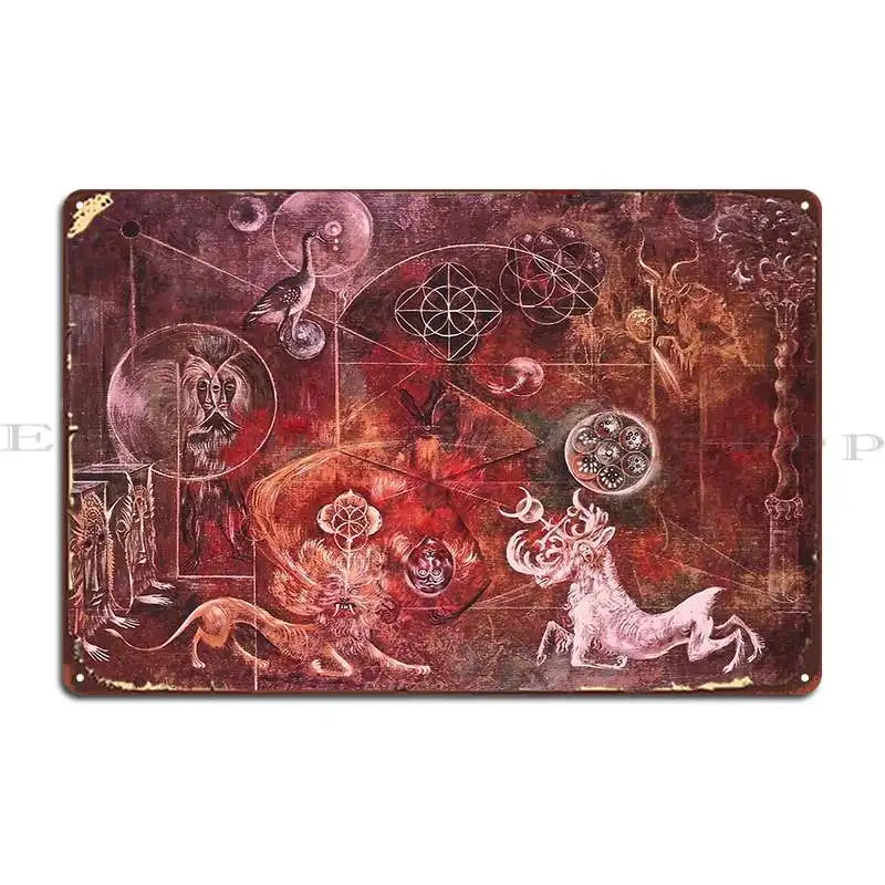 Металлический плакат Леонора Каррингтона декоративный персонаж Настенный декор