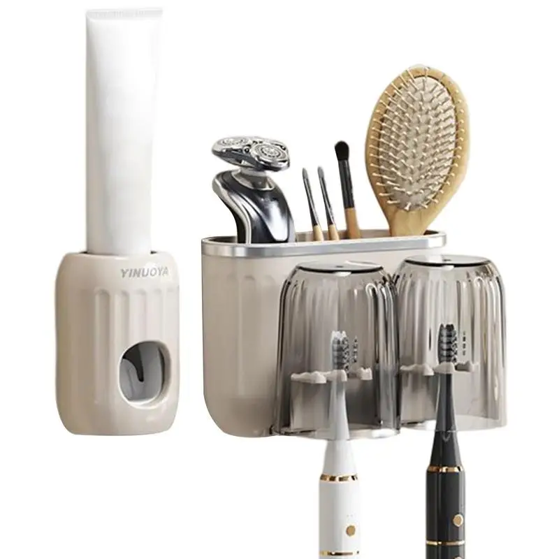 

Wall Toothbrush Organizer Toothpaste Holder Organizer Punch Free Toothbrush Hanger Toothbrush Storage Organizer For Razors