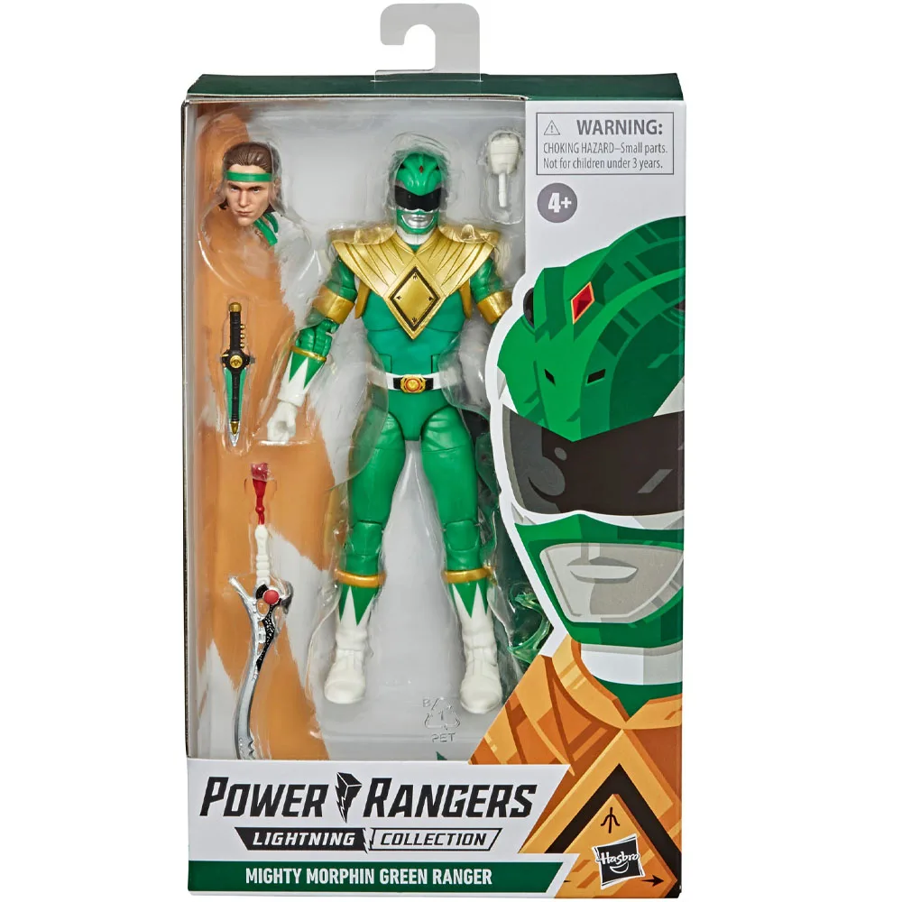 

Original Hasbro Power Rangers Lightning Collection Mighty Morphin Green Ranger 6" Action Figure Collection Model Toy Gift
