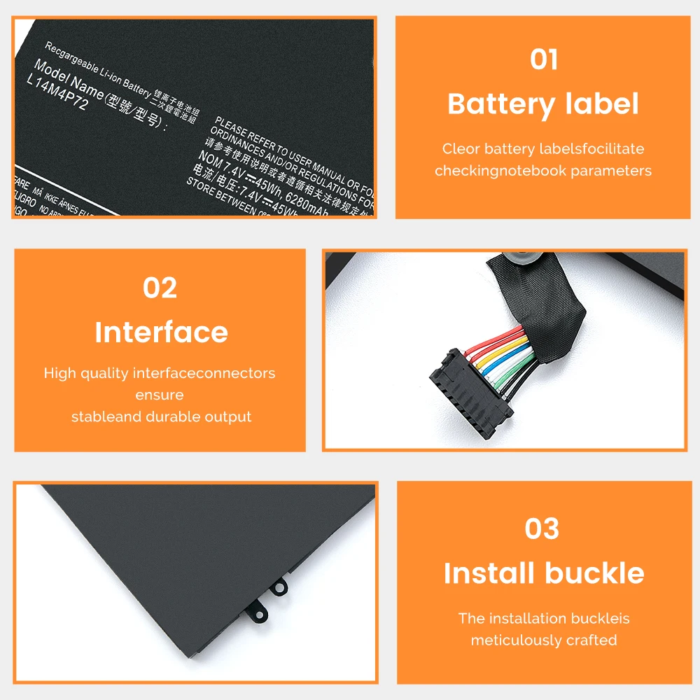 Аккумулятор L14S4P72 L14M4P72 для ноутбука Lenovo Yoga 3 14 700 14ISK Series 14-IFI 14-ISE 6230 мАч