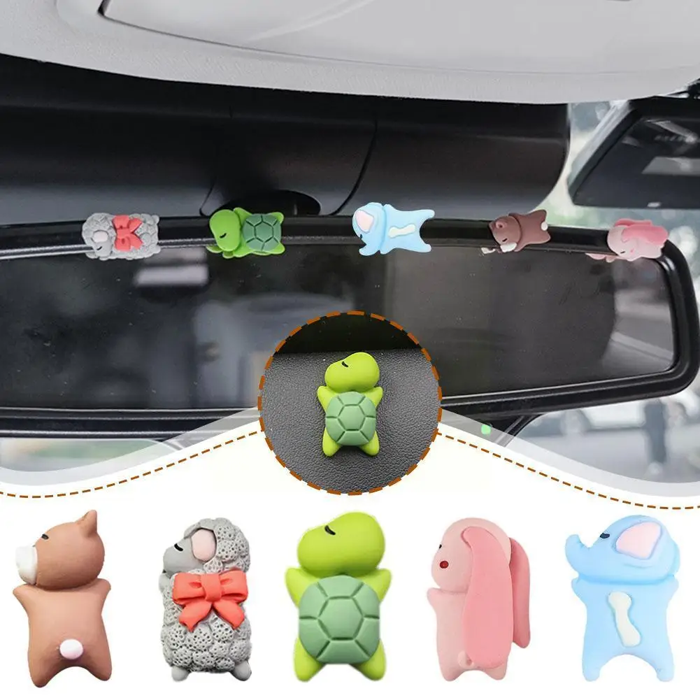 

1 шт./2 см автомобильное мини мультяшное животное орнамент центральной консоли орнамент медведь/Черепаха/Слон/кролик/овечка Декор Автомобильное зеркало заднего вида C8O0