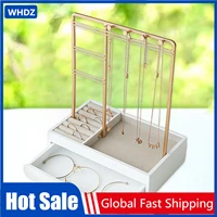 jewelry organizer stand with wooden drawer gift with hooks wood basic tower for bracelets for shop store display stand