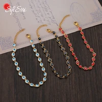 sifisrri trendy unique eye beads bracelet for women men stainless steel luxury adjustable charm chain link birthday jewelry gift