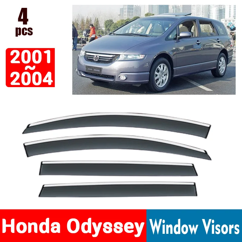 FOR Honda Odyssey 2001-2004 Window Visors Rain Guard Windows Rain Cover Deflector Awning Shield Vent Guard Shade Cover Trim