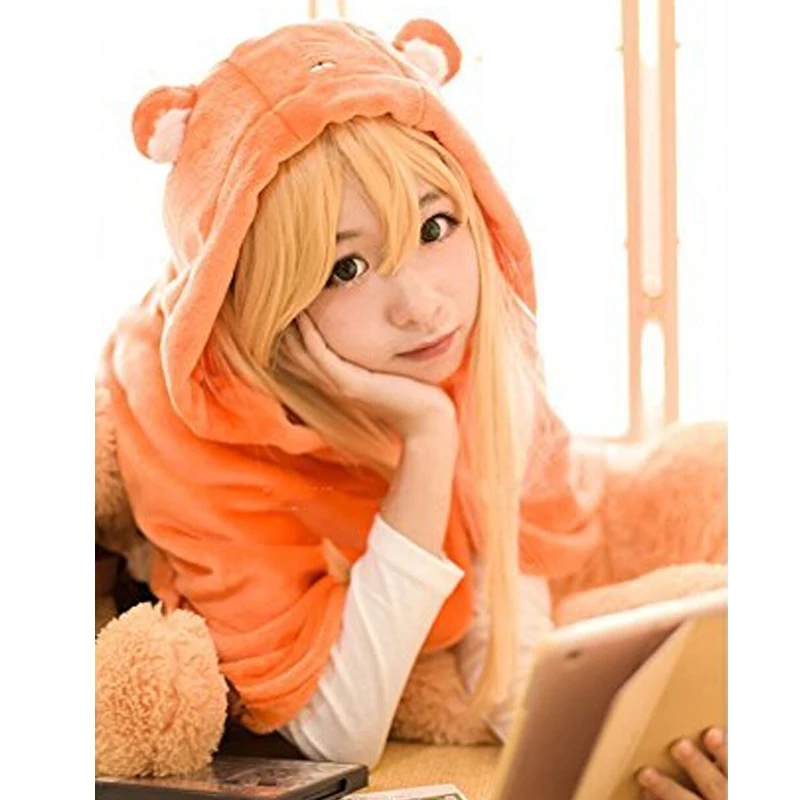 

160cm*110cm Himouto Umaru-chan Cloak Anime Umaru chan Doma Umaru Cosplay Cloak Costume Flannel Cloak Blanket Orange Hoodie