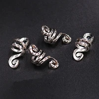 20pcs silver plated spiral geometric shape connectors retro earrings necklace metal accessories diy charm jewelry crafts making