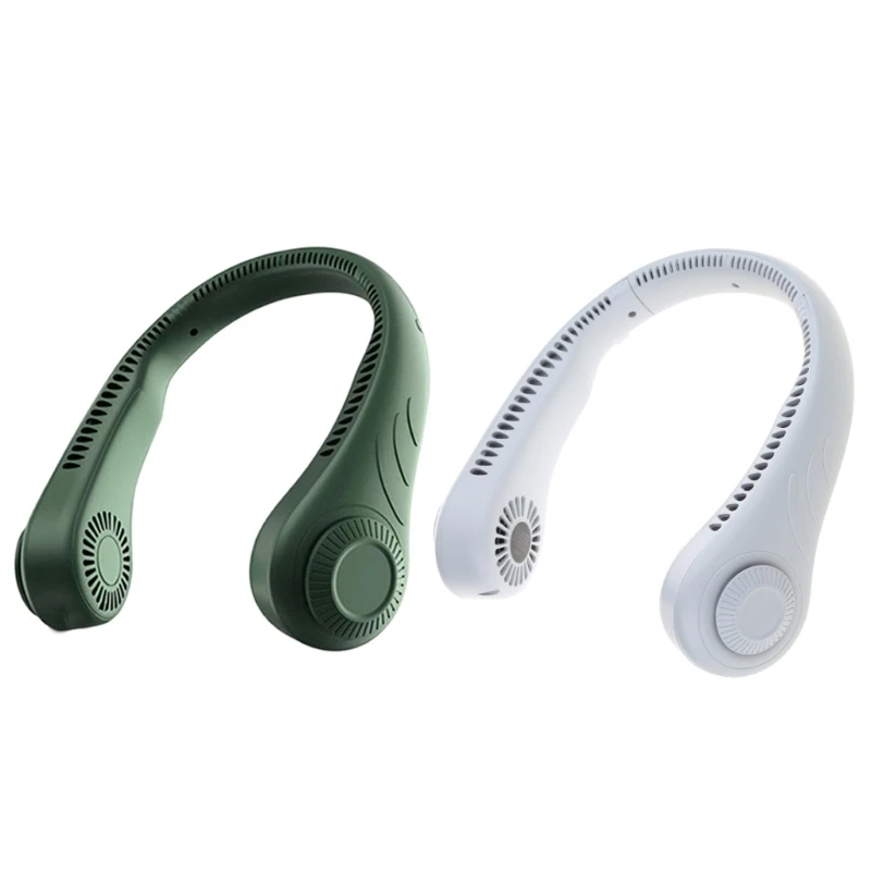 

Подвесной вентилятор для охлаждающей шеи, 3 скорости, регулируемый, персональный шейный вентилятор с USB-аккумулятором, Прямая