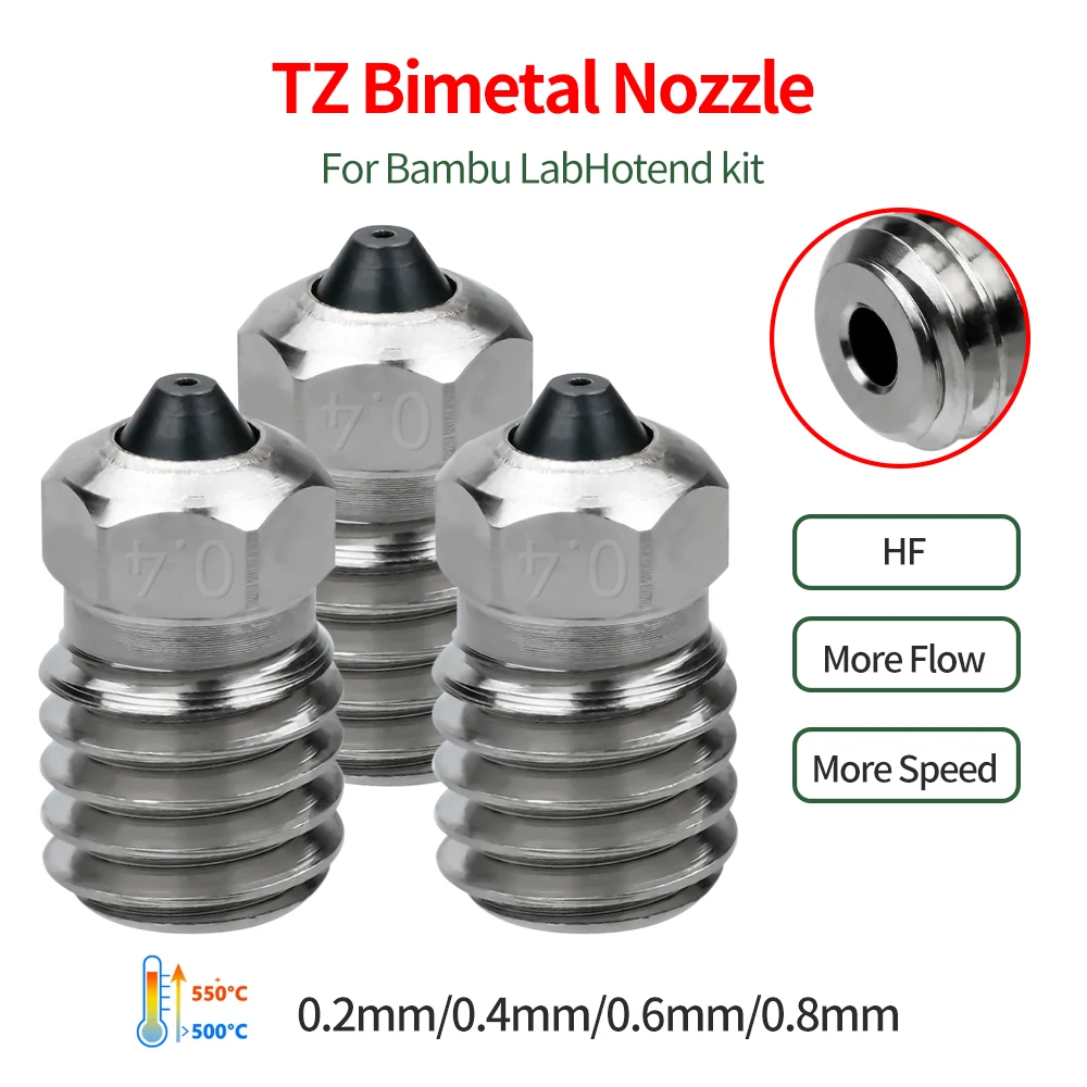Для бамбукового лабораторного Hotend сопла биметаллическая из закаленной стали