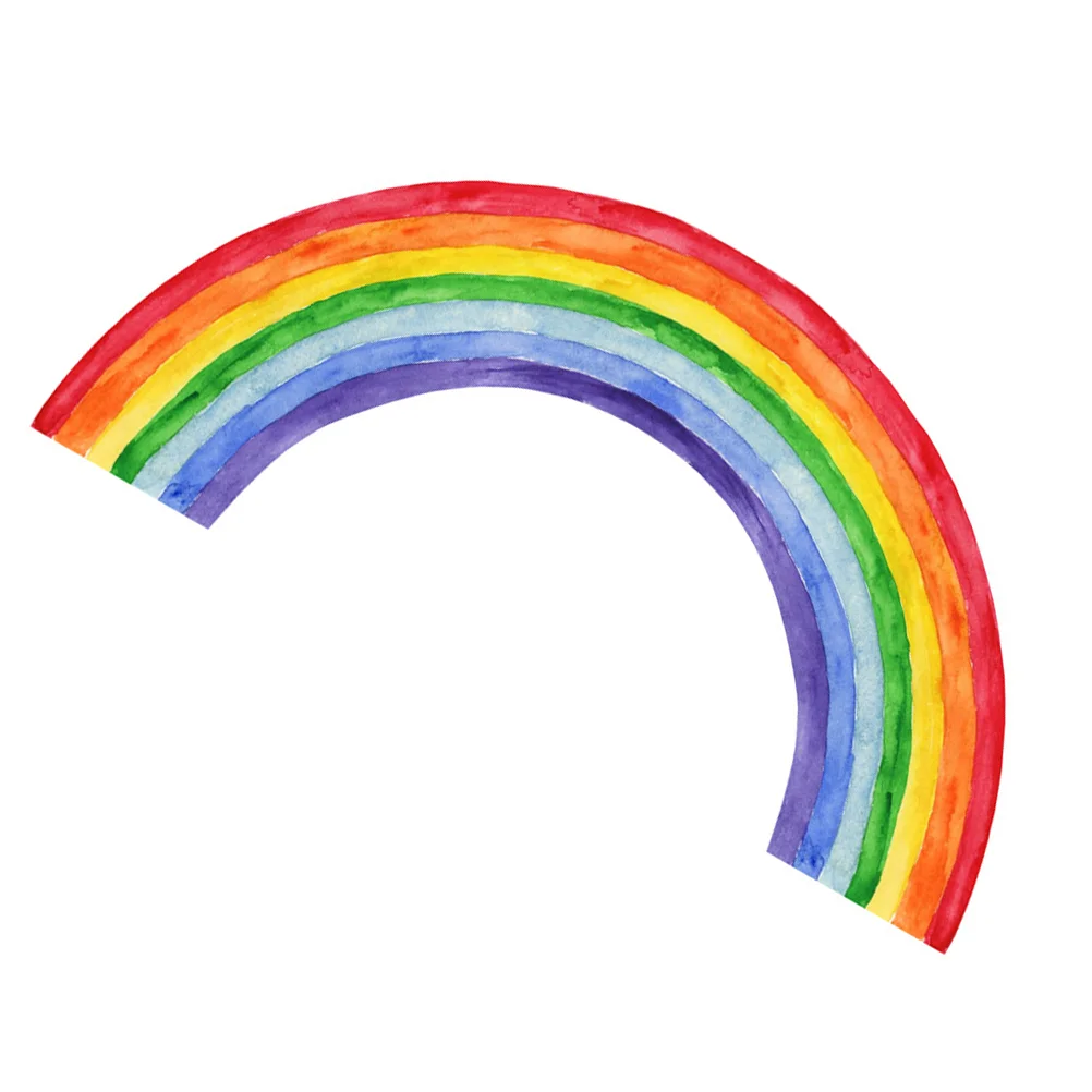 

Wall Rainbow Decals Sticker Room Wallpaper Stick Indoor Decal Decor Poster Bedroom Girlswatercolor Peel Background Babynursery