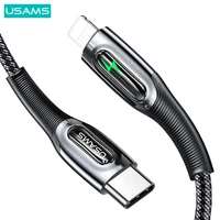 usams raydan pd 20w smart power off cable lightning quick charge data cable for iphone 13 12 11 mini pro max x xr xs 8 7 6 plus