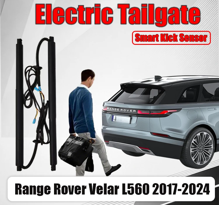 Фото Комплект для модернизации электрического багажника для Range Rover Velar L560: силовые упоры для автоматического подъема крышки багажника. №1