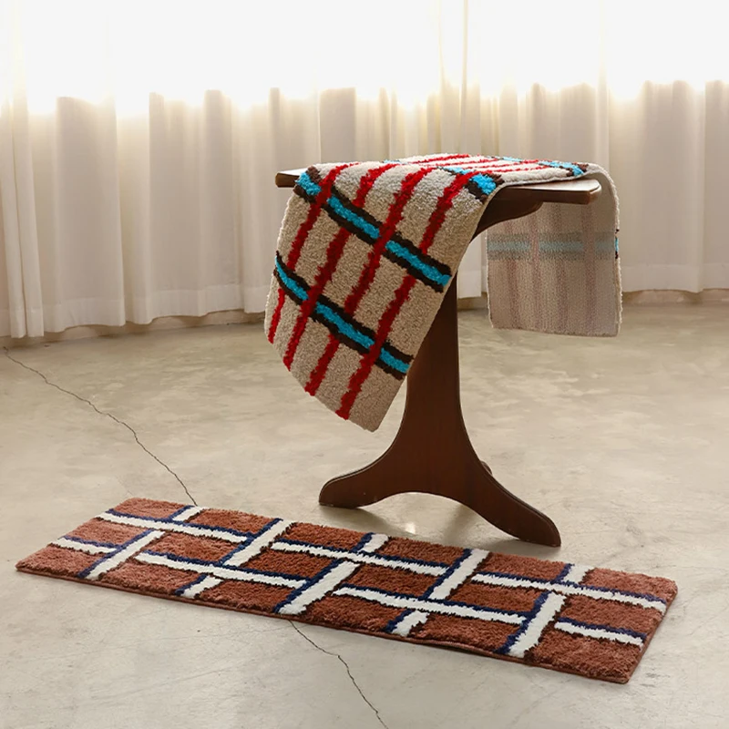 Шикарный сетчатый ковер для гостиной длинный коврик спальни противоскользящий