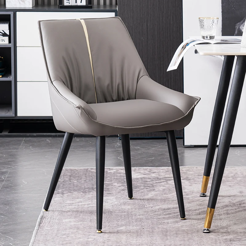 

Современные обеденные стулья в скандинавском стиле, кофейни, кухня из искусственной кожи, обеденный стул, стулья для отдыха, мебель для ресторана и столовой