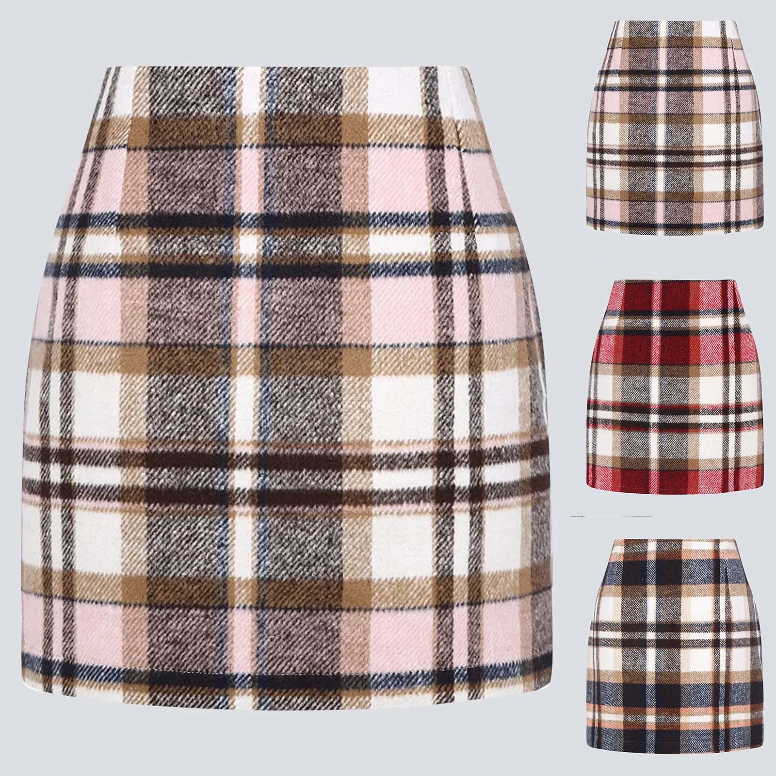 Wool Mini Skirts Vintage Classic Soft A-line Skirt Winter Spring