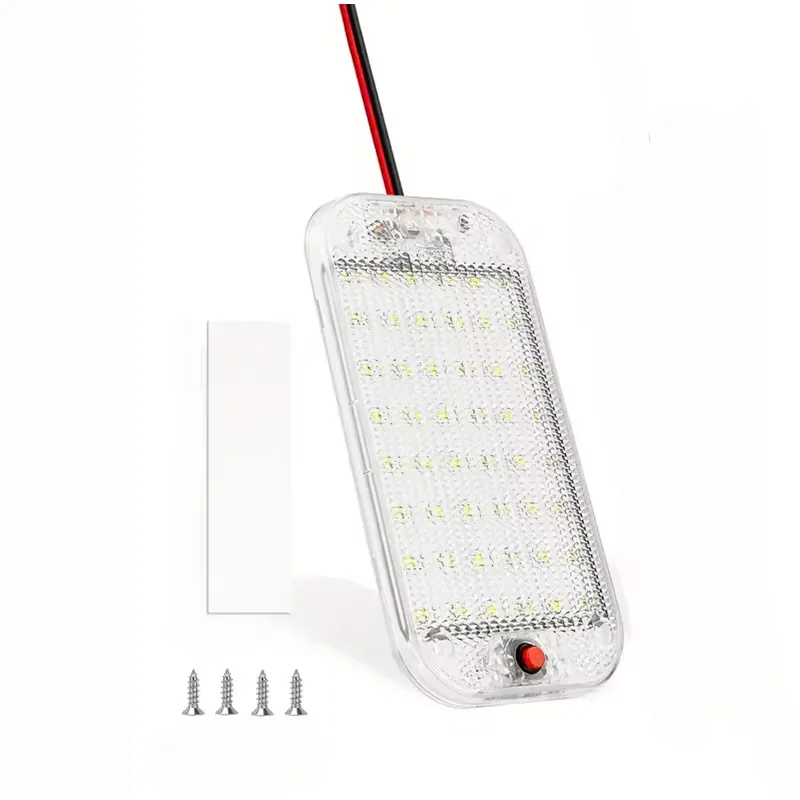 

Внутренний Потолочный Светильник 12В/24В Для Автодомов, Суперяркий, 48 Светодиодов, Для Грузовиков, Автобусов, Кемперов, Фург...