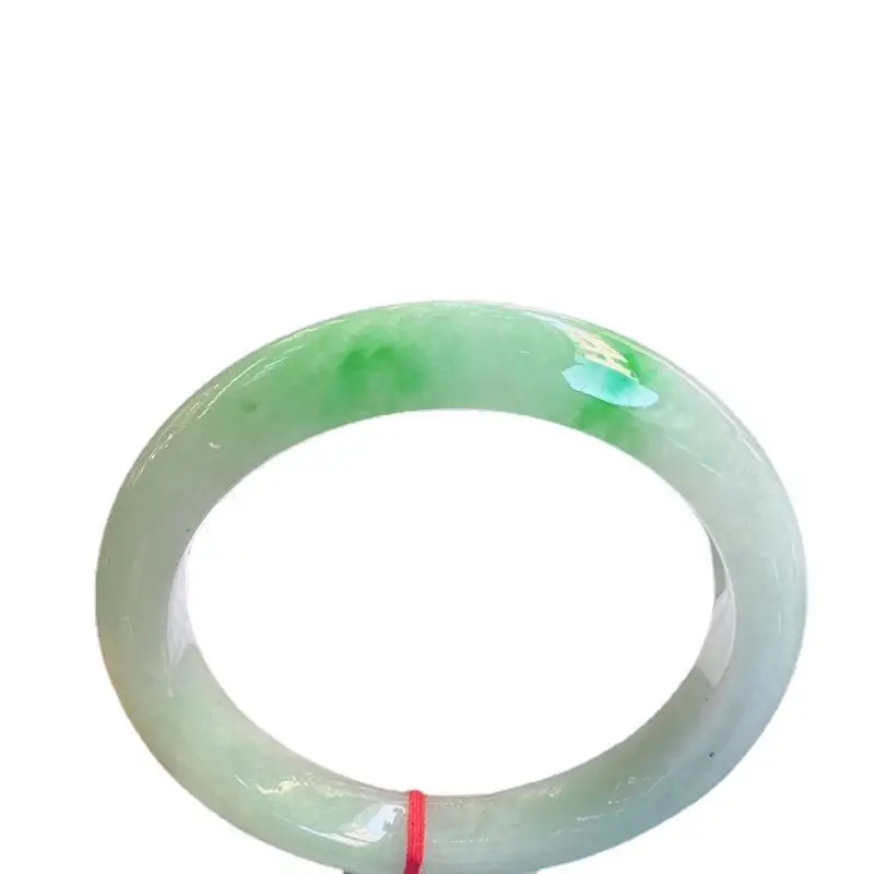 Заводской натуральный зеленый плавающий браслет-кольцо с а-образным нефритом