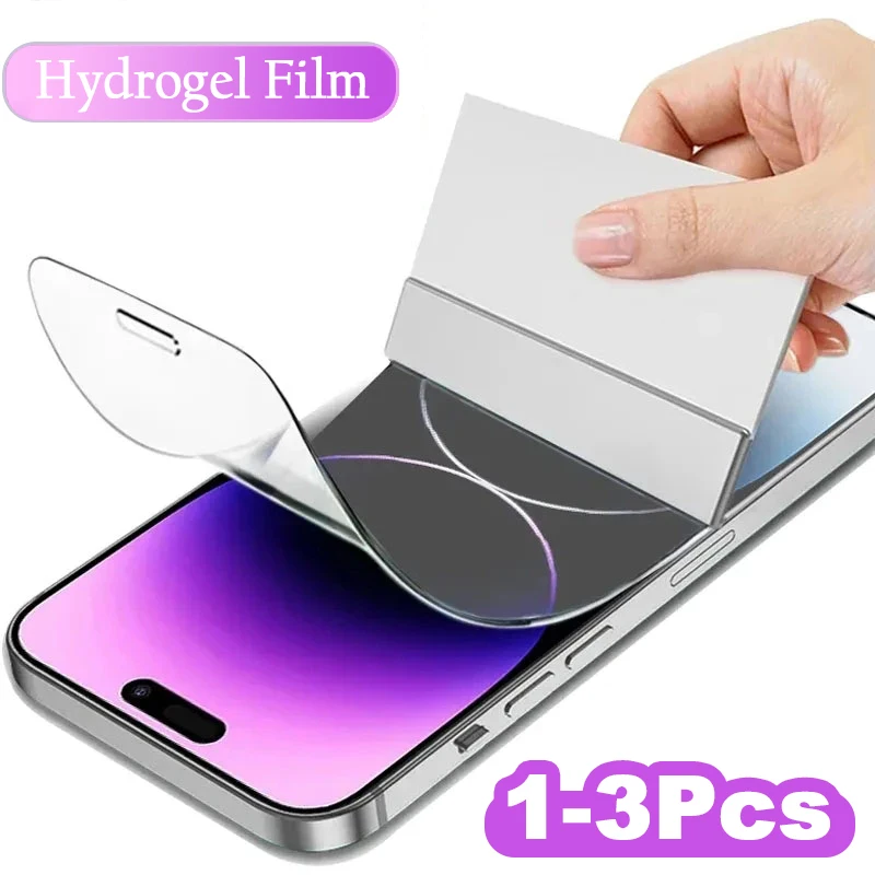 Гидрогелевая пленка 1-3 шт., Мягкая полное покрытие для iPhone 14 13 12 11 Pro Max Mini 8 7 Plus SE3 XS 6 XR SE2 6S, защита экрана, не стекло