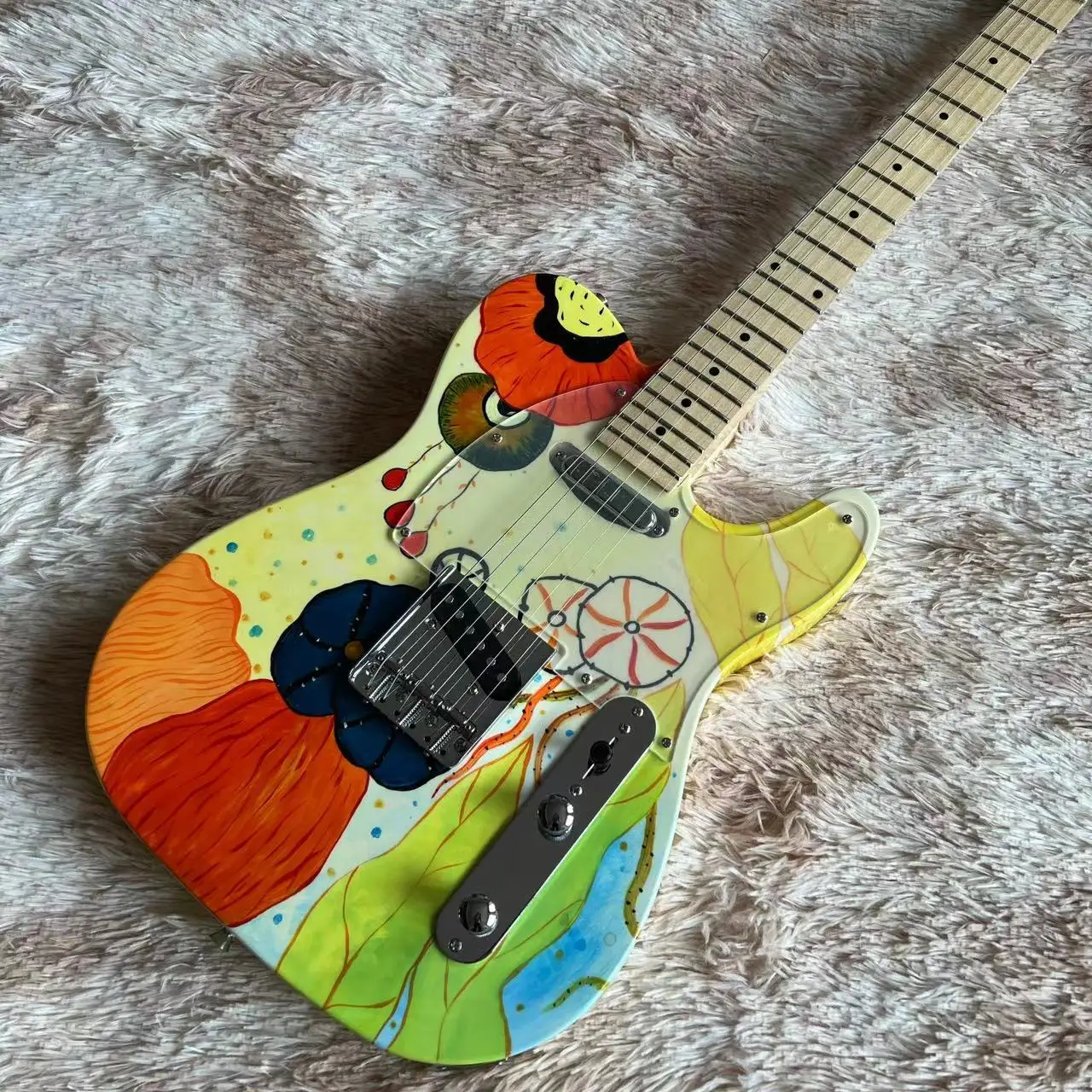 

NEW ARRIVAL Electric Guitar Hand painted guitarra 6 stings tele gitaar