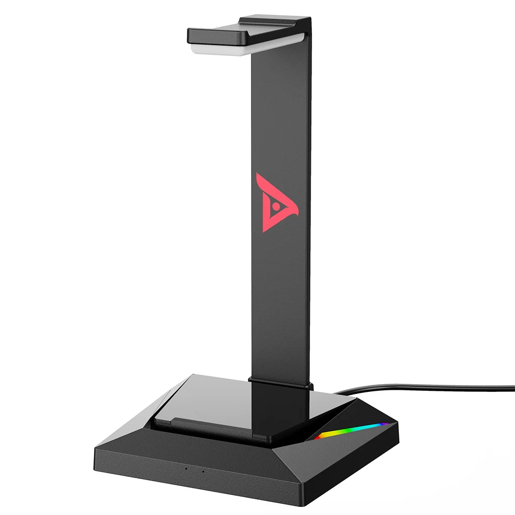 Настольная подставка для наушников RGB с USB-портом зарядки |