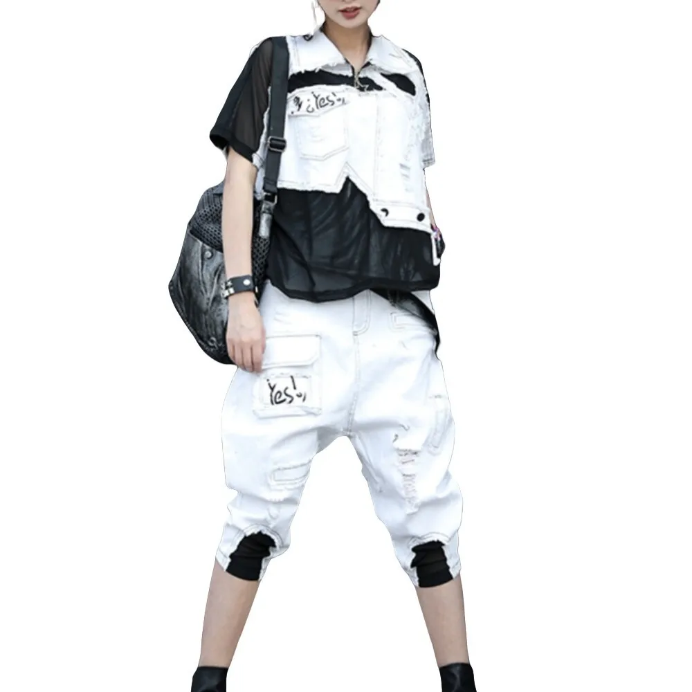 Весенне-летний персонализированный повседневный модный белый комплект пальто +