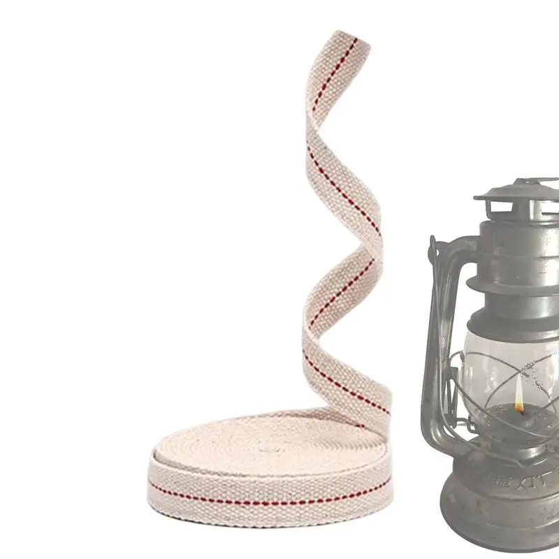 

Wick For Oil Lamp Flat Oil Candle Wicks With Red Stitch Oil Lamp Wick 16.4 Feet Roll For Paraffin Oil Or Kerosene Based Lanterns